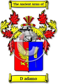 D adamo Family Crest Download (jpg) Legacy Series - 150 DPI